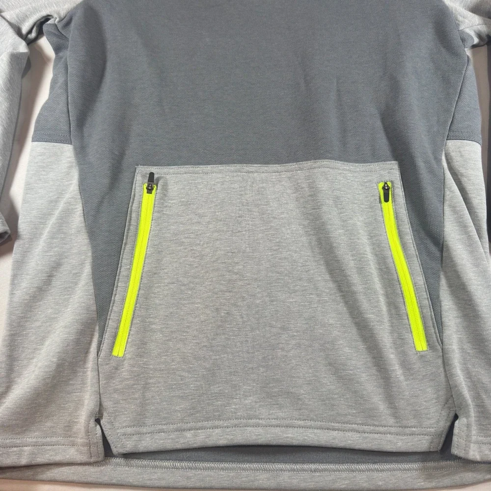 Nike Therma-FIT Men's Gray Neon‎ Dri-FIT Hoodie Pullover Sweatshirt Size Small